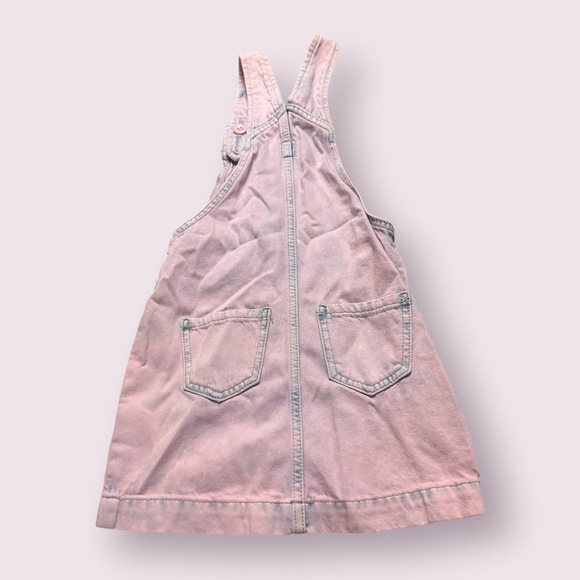 Set Of Two Toddler Girl Baby Gap Overall Dresses Blue And Pink Denim Sz XS & S - Picture 10 of 14